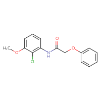 Chemical structure of N-(2-chloro-3-methoxyphenyl)-2-phenoxyacetamide - CSSB06427583392