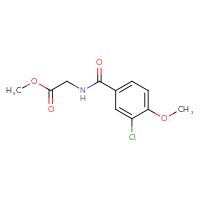 Chemical structure of methyl 2-[(3-chloro-4-methoxyphenyl)formamido]acetate - CSSB01998564140