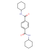 Chemical structure of N1,N4-dicyclohexylbenzene-1,4-dicarboxamide - CSSB00020644019