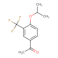 Chemical structure of 1-[4-(propan-2-yloxy)-3-(trifluoromethyl)phenyl]ethan-1-one - CSSB06280101326