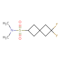 Chemical structure of 6,6-difluoro-N,N-dimethylspiro[3.3]heptane-2-sulfonamide - CSSB02268881743