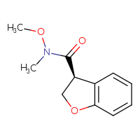 Chemical structure of (3S)-N-methoxy-N-methyl-2,3-dihydro-1-benzofuran-3-carboxamide - CSSB21151591154