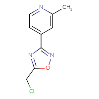 Chemical structure of 4-[5-(chloromethyl)-1,2,4-oxadiazol-3-yl]-2-methylpyridine - CSSB00015620548