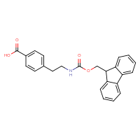 Chemical structure of 4-[2-({[(9H-fluoren-9-yl)methoxy]carbonyl}amino)ethyl]benzoic acid - CSSB00000757849