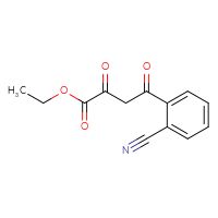 Chemical structure of ethyl 4-(2-cyanophenyl)-2,4-dioxobutanoate - CSSB14929215447