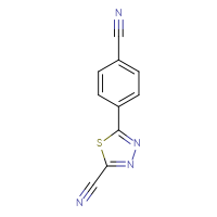 Chemical structure of 5-(4-cyanophenyl)-1,3,4-thiadiazole-2-carbonitrile - CSSB08548910217