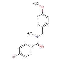Chemical structure of 4-bromo-N-[(4-methoxyphenyl)methyl]-N-methylbenzamide - CSSB00040058380