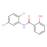Chemical structure of N-(2,5-dichlorophenyl)-2-hydroxybenzamide - CSSB00000595136