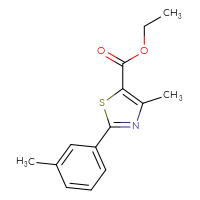 Chemical structure of ethyl 4-methyl-2-(3-methylphenyl)-1,3-thiazole-5-carboxylate - CSSB00000613542