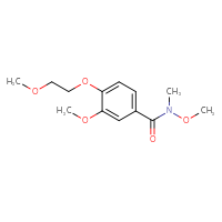 Chemical structure of N,3-dimethoxy-4-(2-methoxyethoxy)-N-methylbenzamide - CSSB01395046441