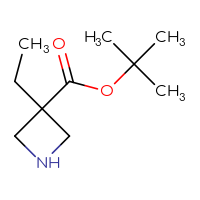 Chemical structure of tert-butyl 3-ethylazetidine-3-carboxylate - CSSB00116544914