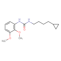 Chemical structure of 3-(4-cyclopropylbutyl)-1-(2,3-dimethoxyphenyl)urea - CSSB02053378745