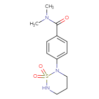 Chemical structure of 4-(1,1-dioxo-1λ⁶,2,6-thiadiazinan-2-yl)-N,N-dimethylbenzamide - CSSB01046929392