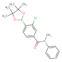 Chemical structure of 3-chloro-N-methyl-N-phenyl-4-(4,4,5,5-tetramethyl-1,3,2-dioxaborolan-2-yl)benzamide - CSSB00015205042