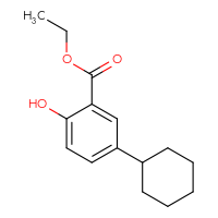 Chemical structure of ethyl 5-cyclohexyl-2-hydroxybenzoate - CSSB02707676068