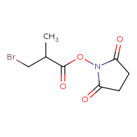 Chemical structure of 2,5-dioxopyrrolidin-1-yl 3-bromo-2-methylpropanoate - CSSB17484214263