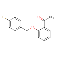 Chemical structure of 1-{2-[(4-fluorophenyl)methoxy]phenyl}ethan-1-one - CSSB00000382635