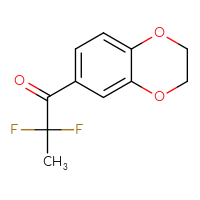 Chemical structure of 1-(2,3-dihydro-1,4-benzodioxin-6-yl)-2,2-difluoropropan-1-one - CSSB00016596388