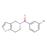 Chemical structure of 5-(3-bromobenzoyl)-4H,5H,6H,7H-thieno[3,2-c]pyridine - CSSB00000403160