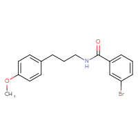 Chemical structure of 3-bromo-N-[3-(4-methoxyphenyl)propyl]benzamide - CSSB00105538021