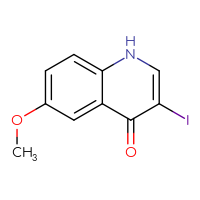 Chemical structure of 3-iodo-6-methoxy-1,4-dihydroquinolin-4-one - CSSB00013327651