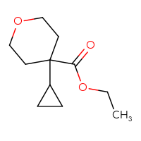 Chemical structure of ethyl 4-cyclopropyloxane-4-carboxylate - CSSB00034490795