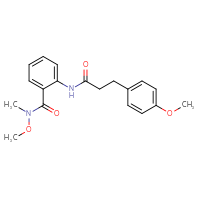 Chemical structure of N-methoxy-2-[3-(4-methoxyphenyl)propanamido]-N-methylbenzamide - CSSB00963172657