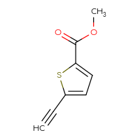 Chemical structure of methyl 5-ethynylthiophene-2-carboxylate - CSSB00015814691