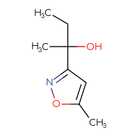 Chemical structure of 2-(5-methyl-1,2-oxazol-3-yl)butan-2-ol - CSSB06258170536