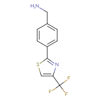 Chemical structure of 1-{4-[4-(trifluoromethyl)-1,3-thiazol-2-yl]phenyl}methanamine - CSSB00003667230