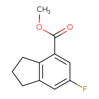 Chemical structure of methyl 6-fluoro-2,3-dihydro-1H-indene-4-carboxylate - CSSB03551904580