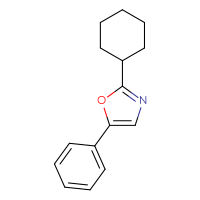 Chemical structure of 2-cyclohexyl-5-phenyl-1,3-oxazole - CSSB00020637514