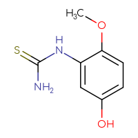 Chemical structure of (5-hydroxy-2-methoxyphenyl)thiourea - CSSB00009973048