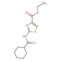 Chemical structure of ethyl 2-cyclohexaneamido-1,3-thiazole-4-carboxylate - CSSB00061155609