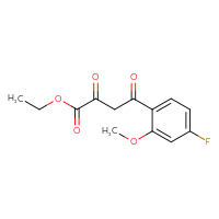 Chemical structure of ethyl 4-(4-fluoro-2-methoxyphenyl)-2,4-dioxobutanoate - CSSB03579164843