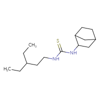 Chemical structure of 1-{bicyclo[2.2.1]heptan-2-yl}-3-(3-ethylpentyl)thiourea - CSSB08194748089