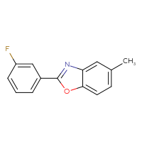 Chemical structure of 2-(3-fluorophenyl)-5-methyl-1,3-benzoxazole - CSSB00121645267