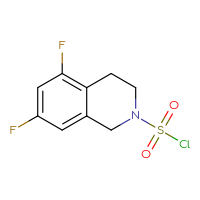 Chemical structure of 5,7-difluoro-1,2,3,4-tetrahydroisoquinoline-2-sulfonyl chloride - CSSB15007163671