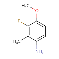 Chemical structure of 3-fluoro-4-methoxy-2-methylaniline - CSSB00010587619