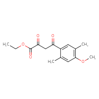 Chemical structure of ethyl 4-(4-methoxy-2,5-dimethylphenyl)-2,4-dioxobutanoate - CSSB03592866273