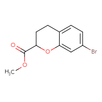 Chemical structure of methyl 7-bromo-3,4-dihydro-2H-1-benzopyran-2-carboxylate - CSSB02131814917