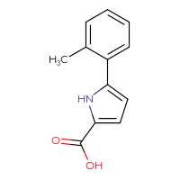 Chemical structure of 5-(2-methylphenyl)-1H-pyrrole-2-carboxylic acid - CSSB00021399813