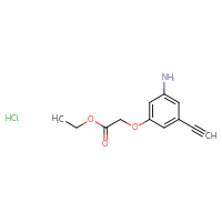 Chemical structure of ethyl 2-(3-amino-5-ethynylphenoxy)acetate hydrochloride - CSSB20963523279