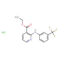 Chemical structure of ethyl 2-{[3-(trifluoromethyl)phenyl]amino}pyridine-3-carboxylate hydrochloride - CSSB20963521683