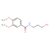 Chemical structure of N-(3-hydroxypropyl)-3,4-dimethoxybenzamide - CSSB00000598232