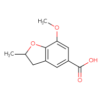 Chemical structure of 7-methoxy-2-methyl-2,3-dihydro-1-benzofuran-5-carboxylic acid - CSSB00000734873