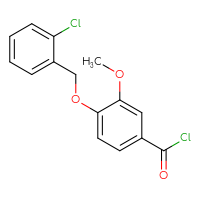 Chemical structure of 4-[(2-chlorophenyl)methoxy]-3-methoxybenzoyl chloride - CSSB00020597062