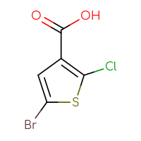 Chemical structure of 5-bromo-2-chlorothiophene-3-carboxylic acid - CSSB00010082831