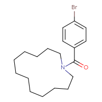 Chemical structure of 1-(4-bromobenzoyl)-1-azacyclotridecane - CSSB21432469509
