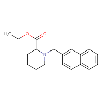 Chemical structure of ethyl 1-[(naphthalen-2-yl)methyl]piperidine-2-carboxylate - CSSB00104327958